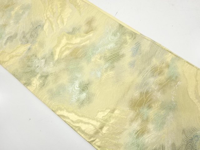 アンティーク　荒波模様織り出し袋帯（着用可）